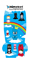 A Mimobot-shaped point of sale stand featuring a range of colourful characters from the world of Mimoco, designed to display Mimobot USB devices in retail outlets.